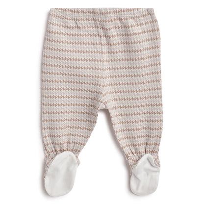 Boys White &amp; Beige Sweatshirt With Leggings
