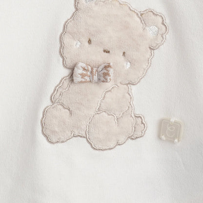 Boys White &amp; Beige Sweatshirt With Leggings