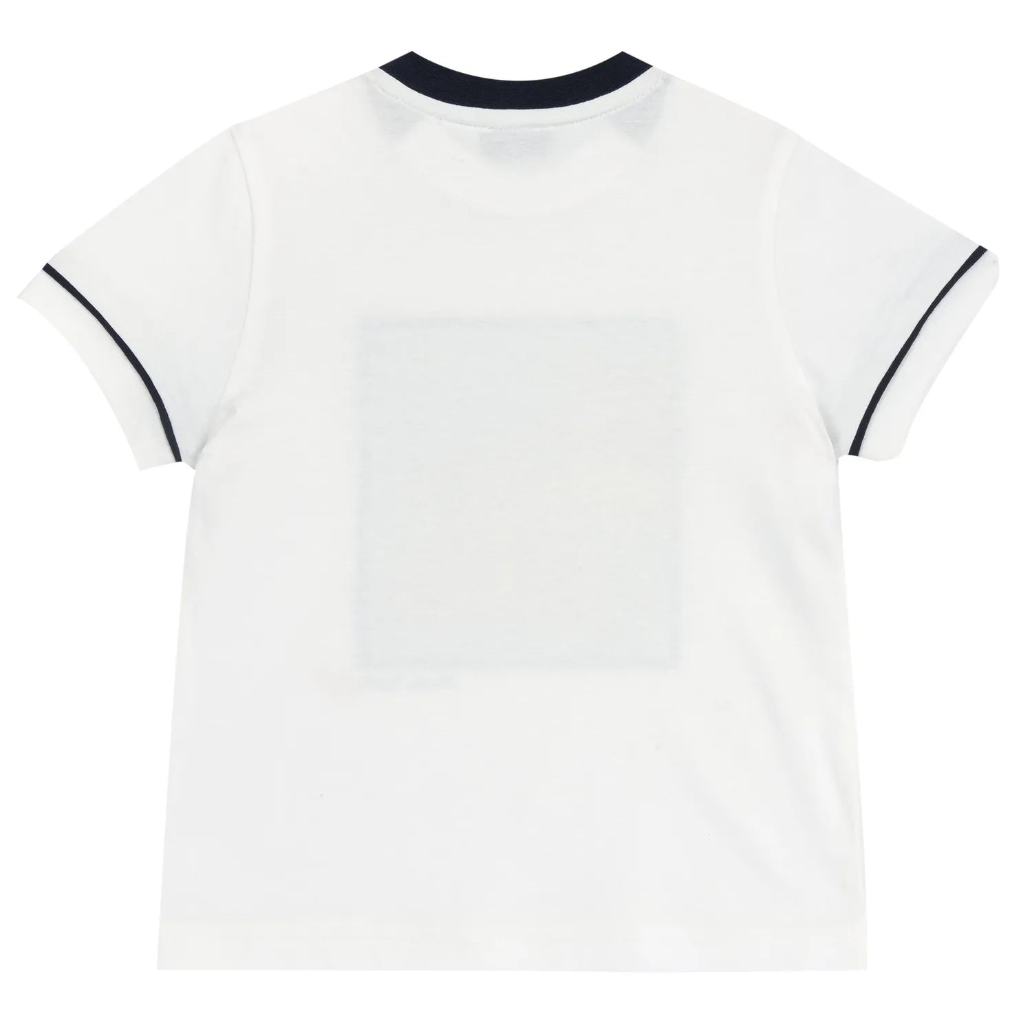 Boys White and Black Graphic Printed T-shirt