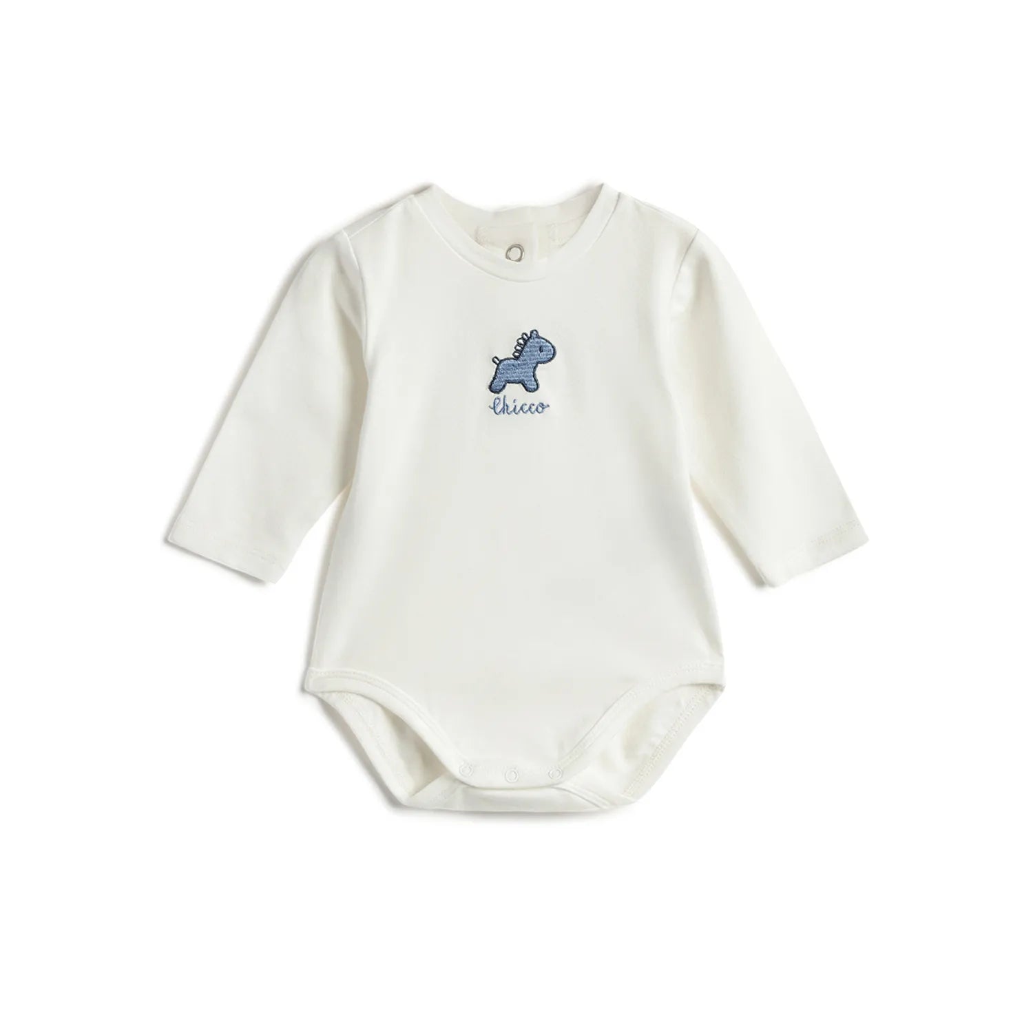 Boys White &amp; Blue Bodysuit with Dungaree