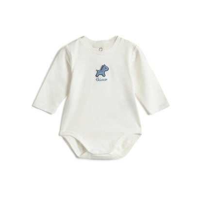 Boys White &amp; Blue Bodysuit with Dungaree