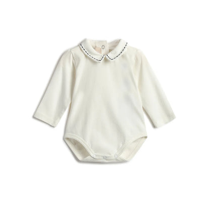 Boys White &amp; Blue Checked Bodysuit with Dungaree