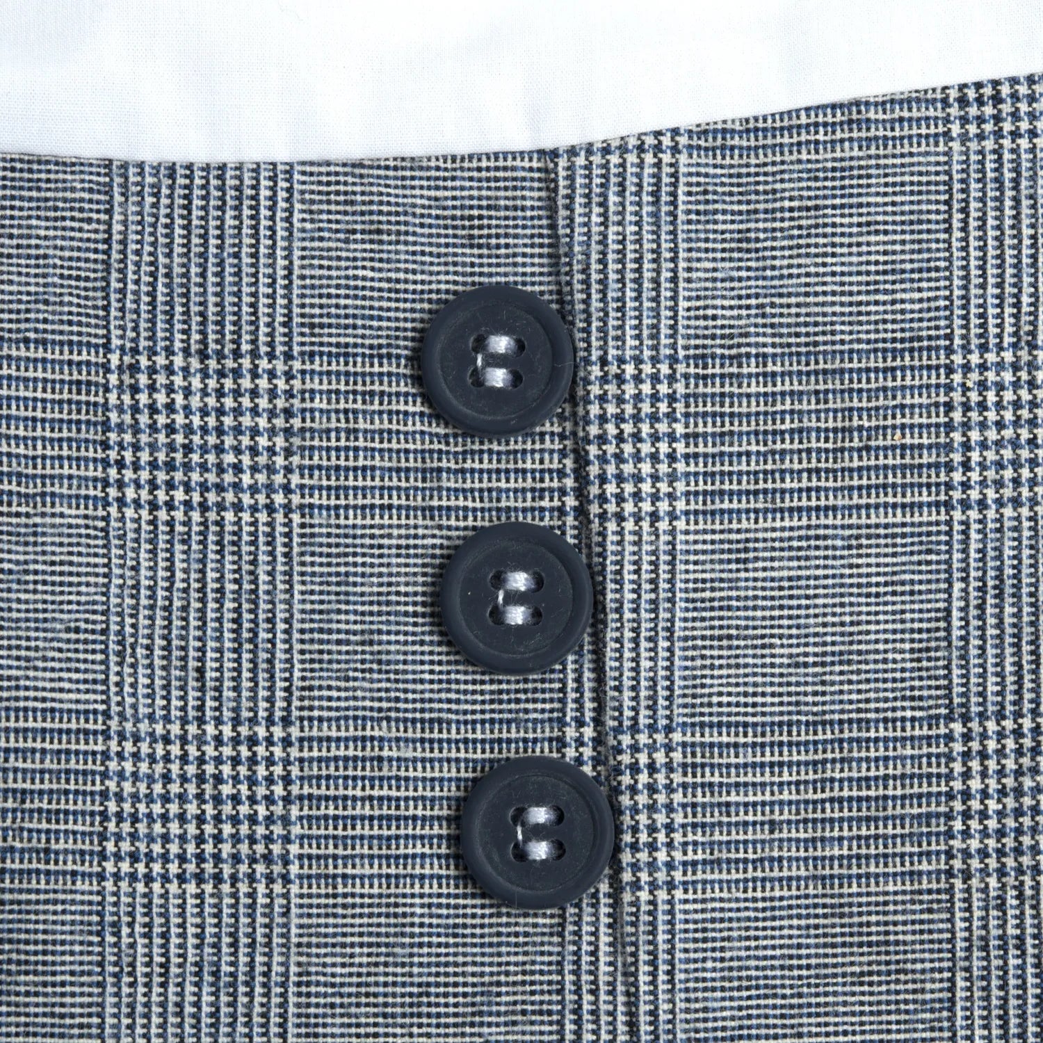 Boys White and Blue Checked Romper