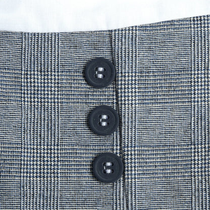 Boys White and Blue Checked Romper