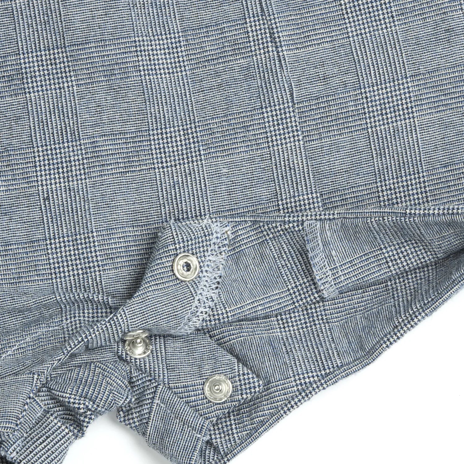 Boys White and Blue Checked Romper