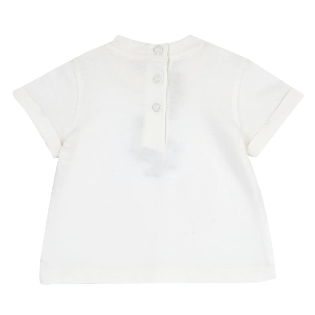 Boys White and Blue Embroidered T-shirt