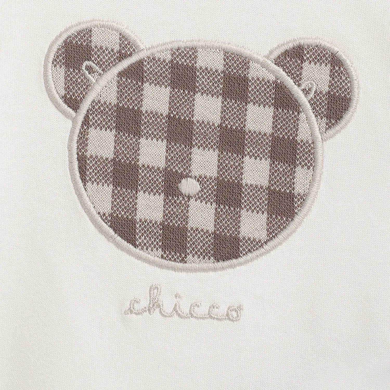 Boys White &amp; Brown Cotton T-shirt With Trousers