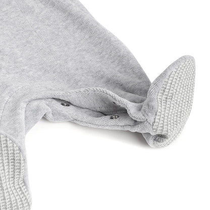 Boys White &amp; Grey Applique Bodysuit with Babysuit