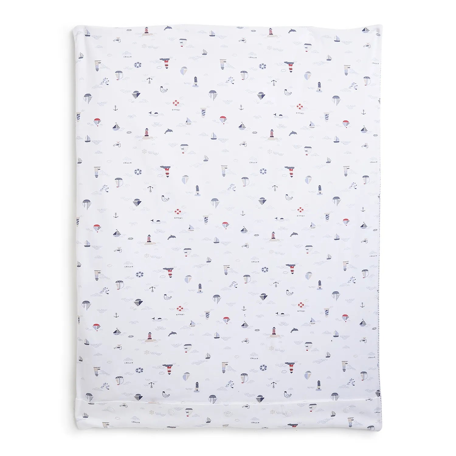 Boys White &amp; Grey Cotton Pram Blanket