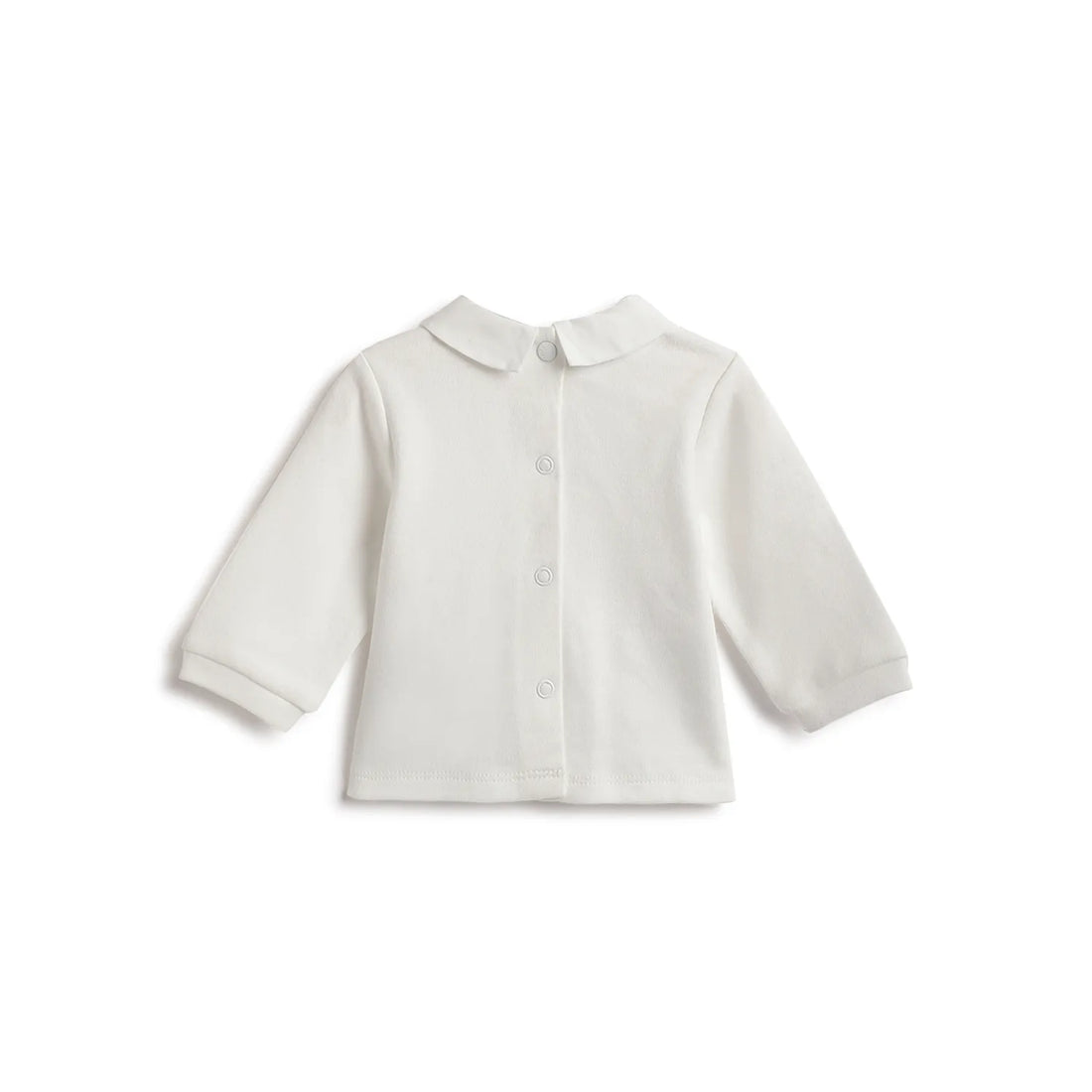 Boys White &amp; Grey Embroidered Smock With Leggings