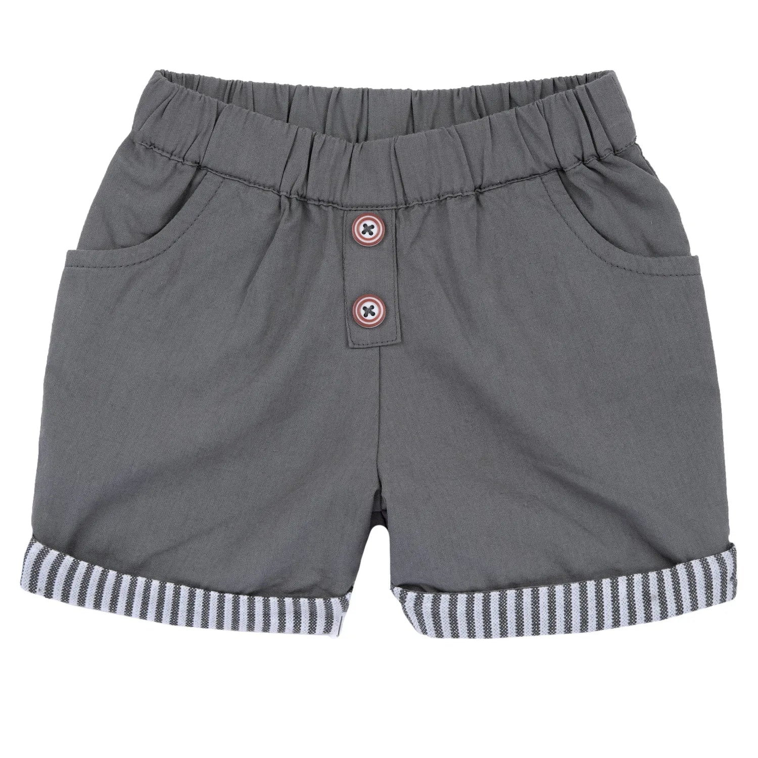 Boys White and Grey Embroidered T-Shirt with Shorts
