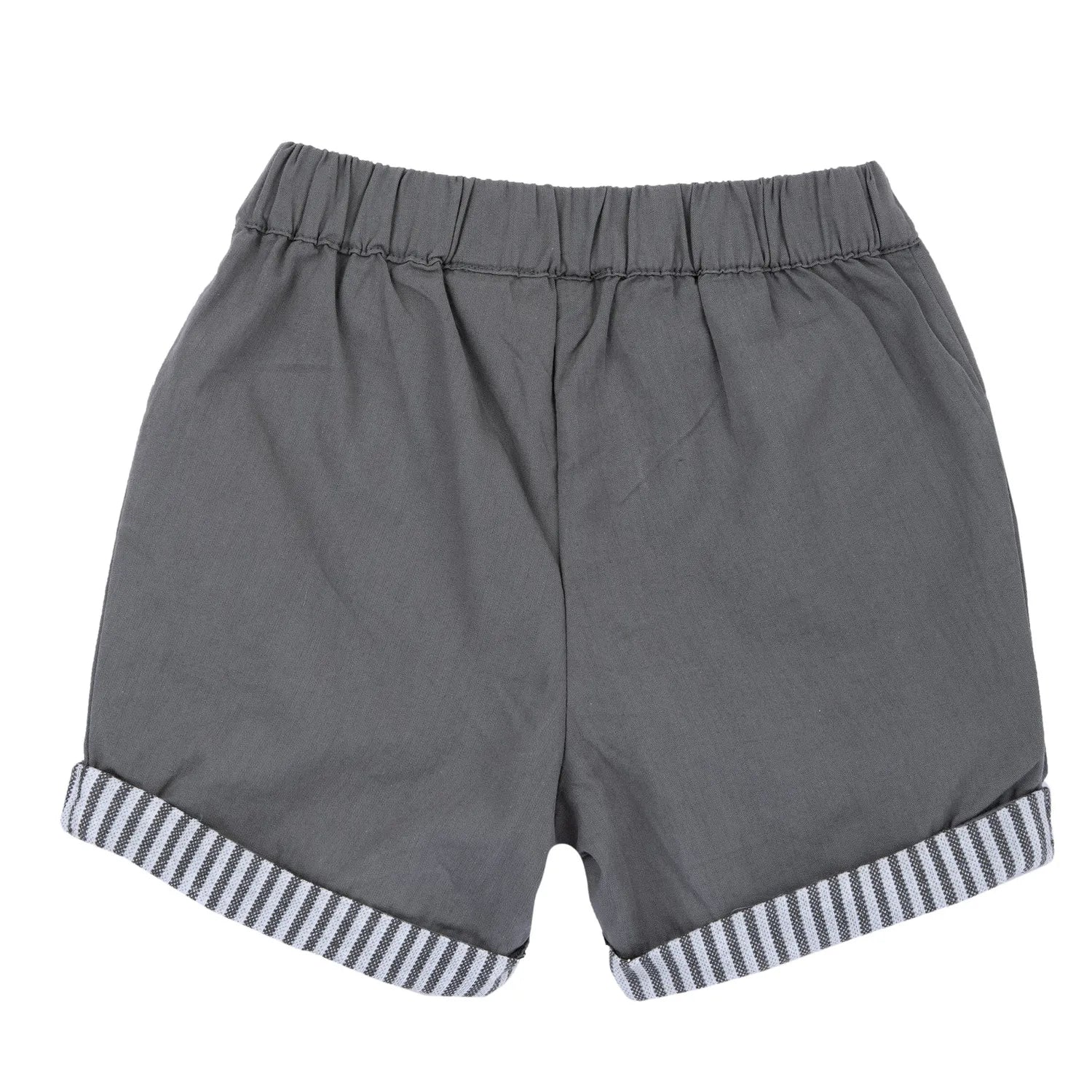 Boys White and Grey Embroidered T-Shirt with Shorts