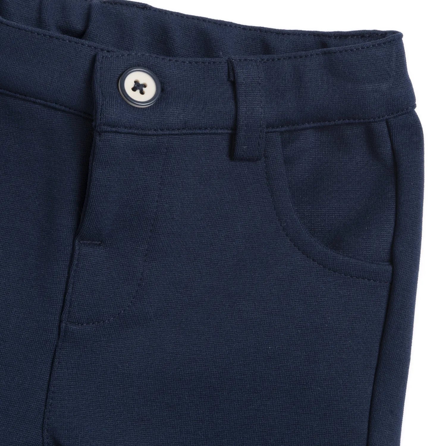 Boys White &amp; Navy Embroidered Bodysuit with Trouser