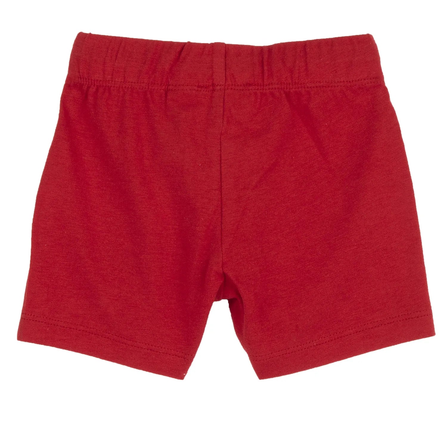 Boys White and Red Printed T-Shirt with Shorts