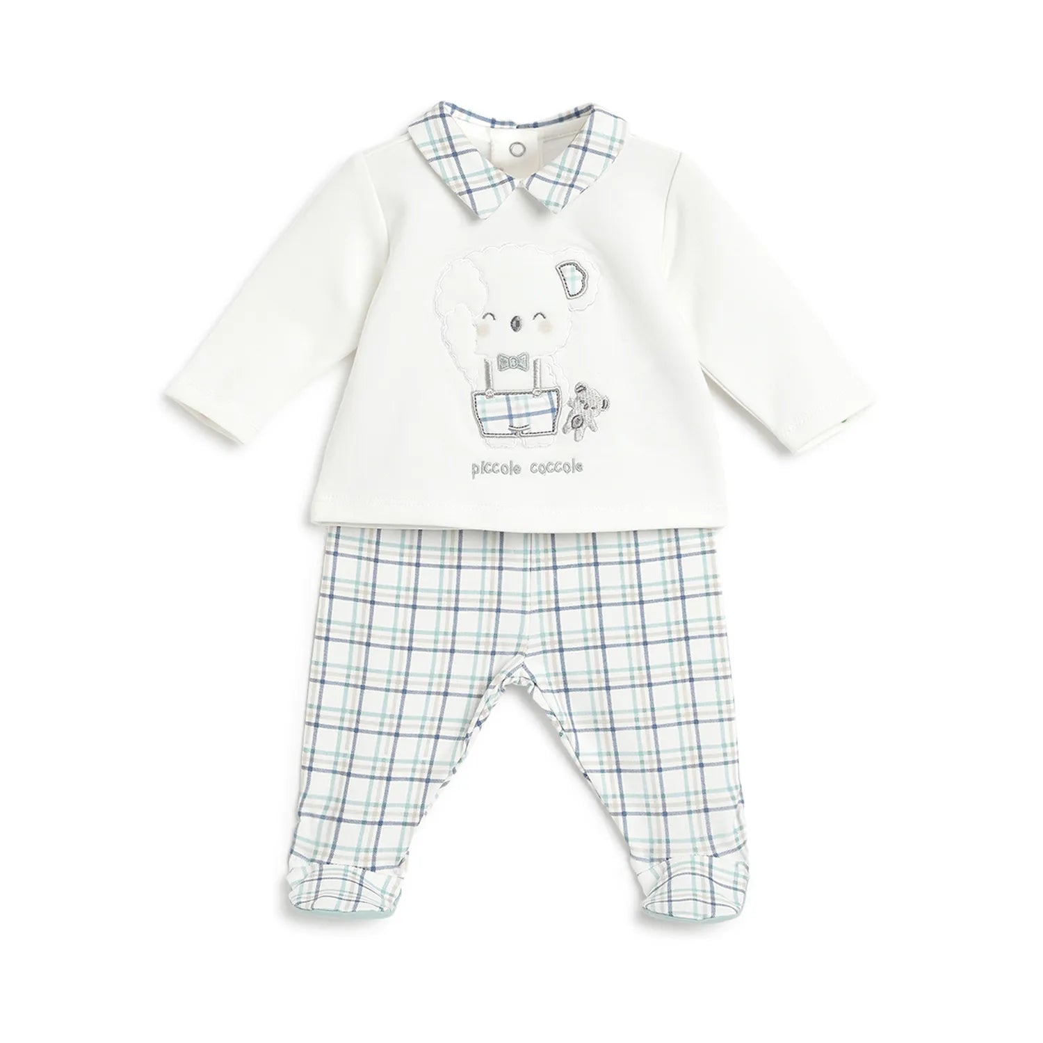 Boys White Applique Sweater with Leggings