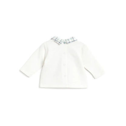 Boys White Applique Sweater with Leggings
