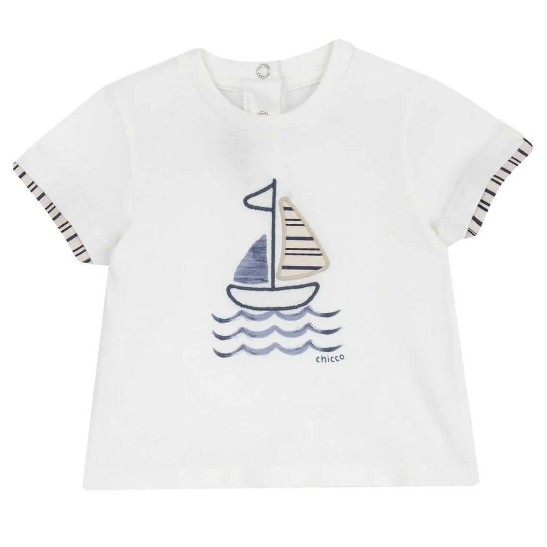 Boys White Applique T-shirt