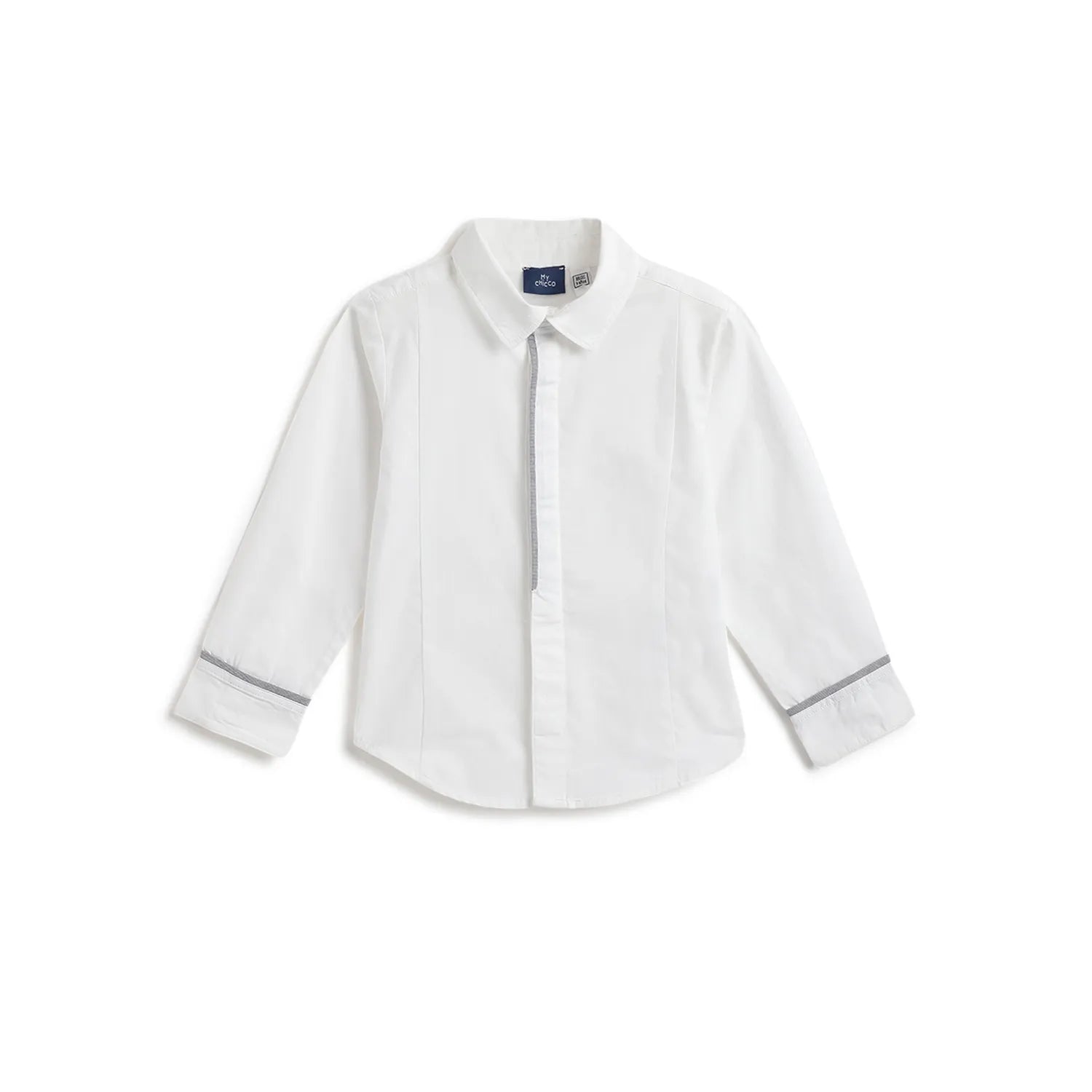 Boys White Cotton Shirt