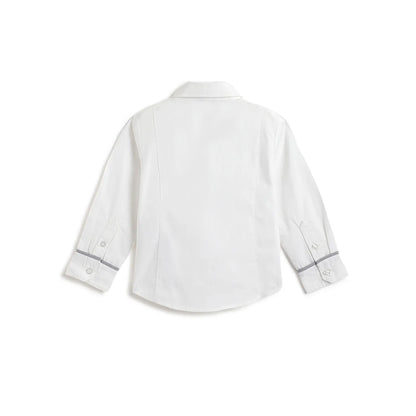 Boys White Cotton Shirt