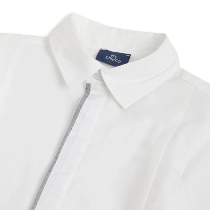 Boys White Cotton Shirt