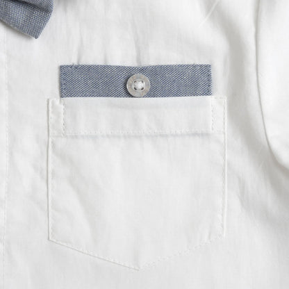 Boys White Embellished Shirt