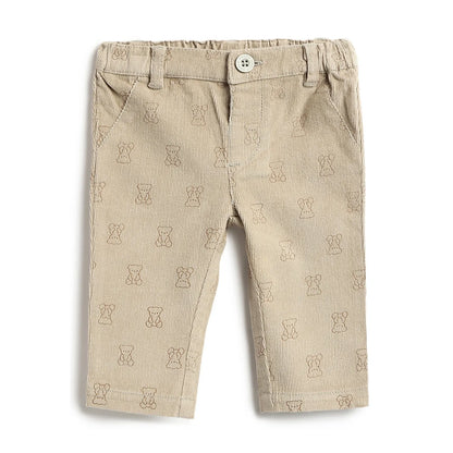 Boys White Embellished T-shirt With Trousers