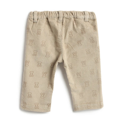 Boys White Embellished T-shirt With Trousers