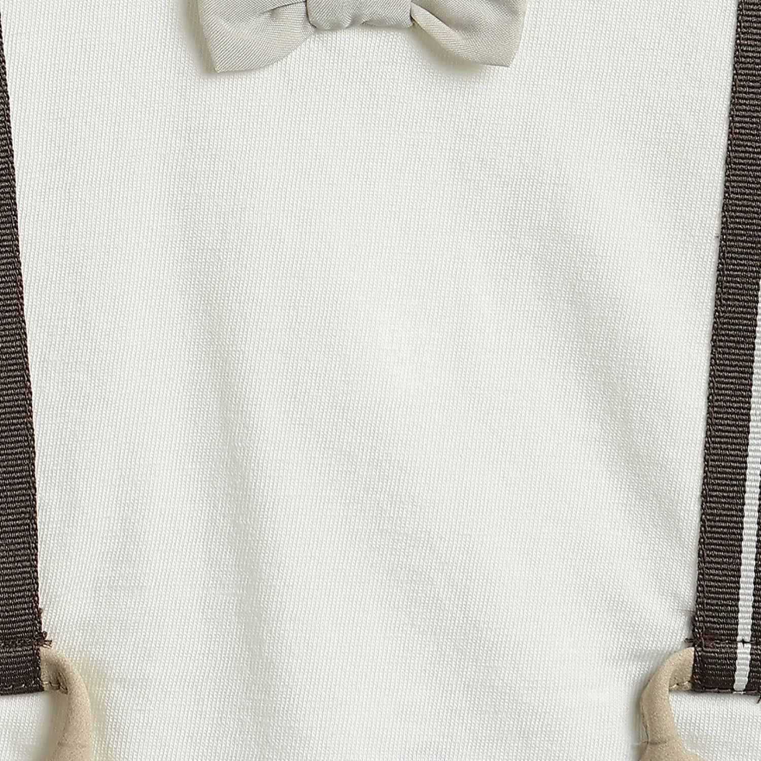 Boys White Embellished T-shirt With Trousers