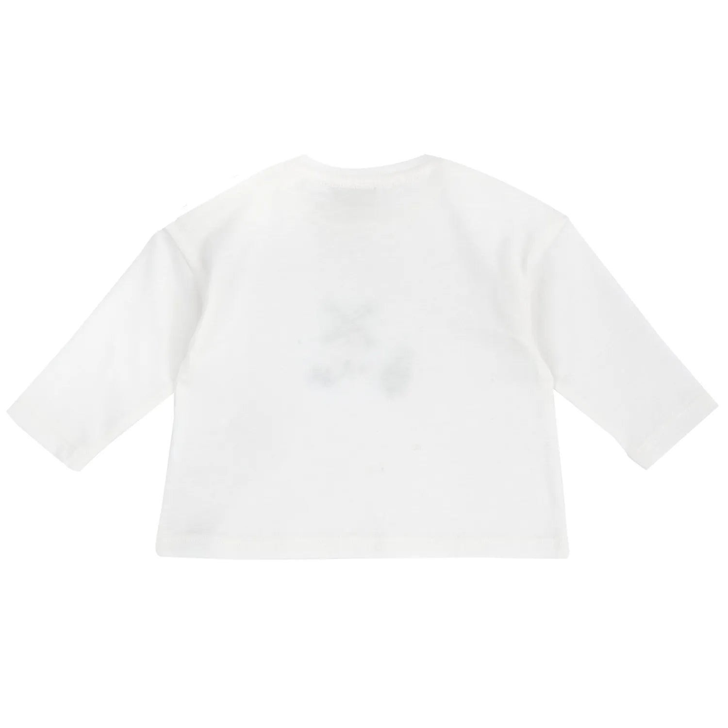 Boys White Embroidered Long Sleeve T-shirt