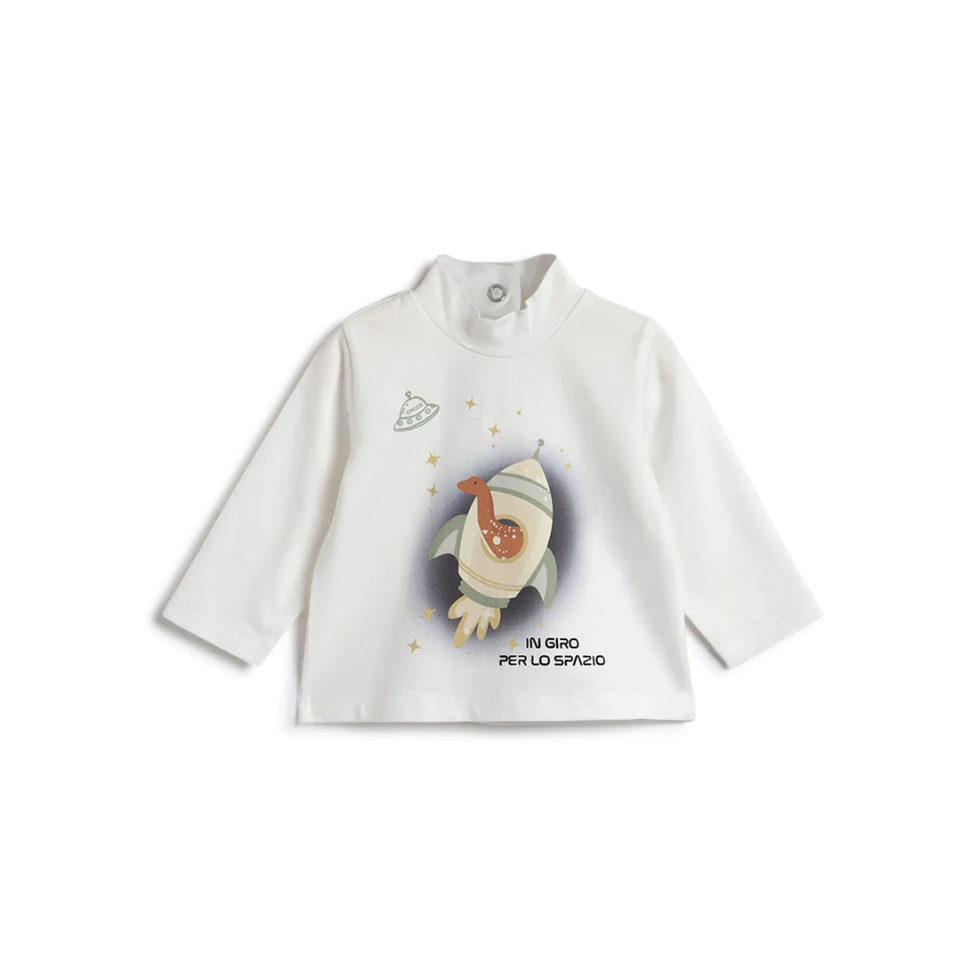 Boys White Graphic Printed Cotton T-shirt