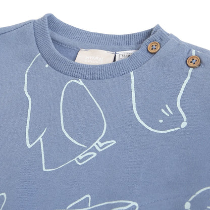 Boys White Graphic Printed Sweatshirt