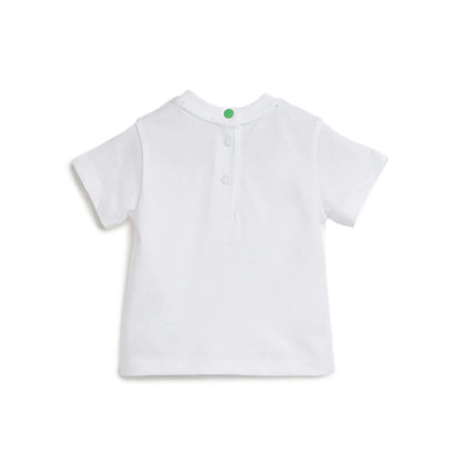 Boys White Graphic Printed T-Shirt