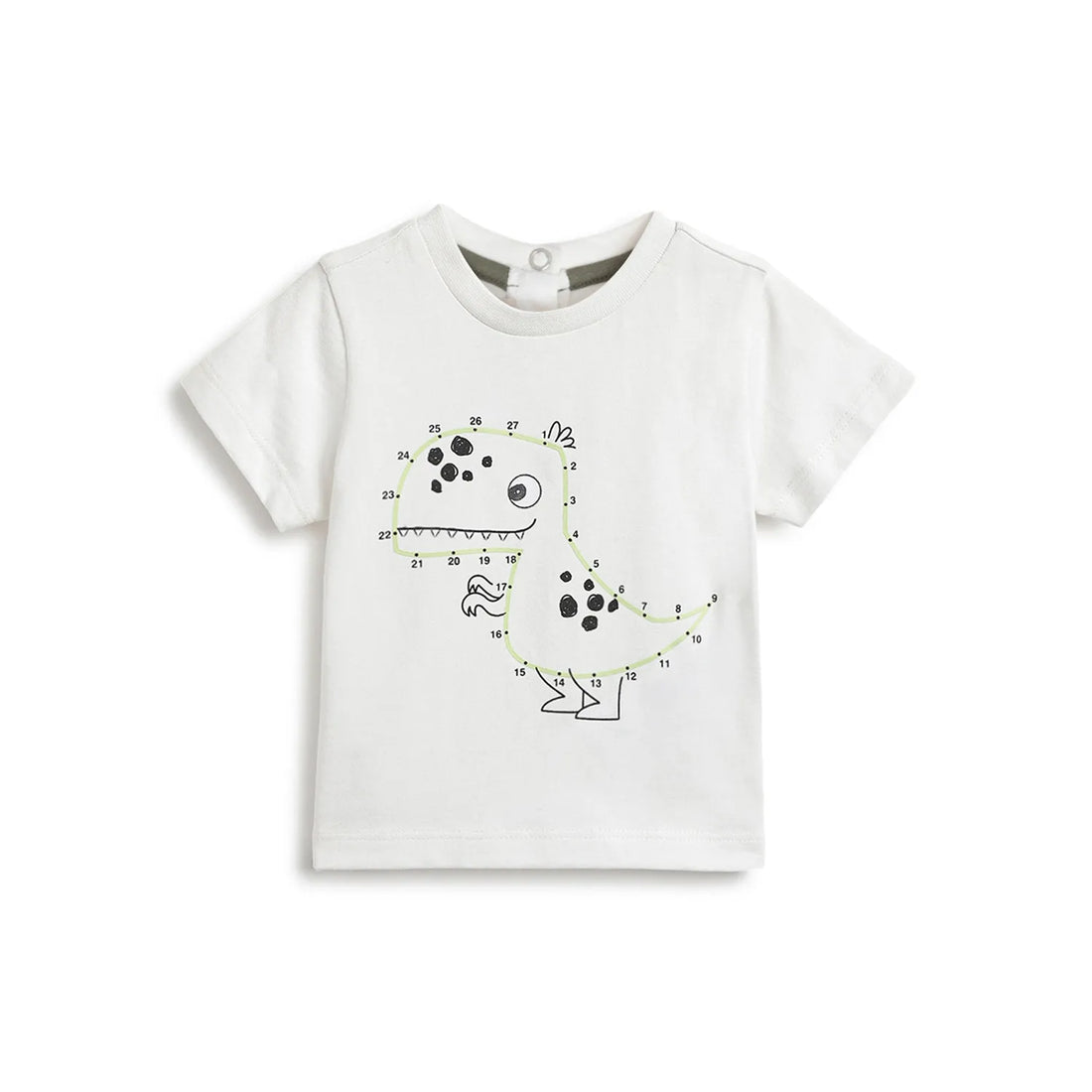 Boys White Graphic Printed T-shirt