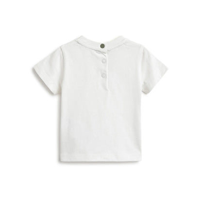 Boys White Graphic Printed T-shirt