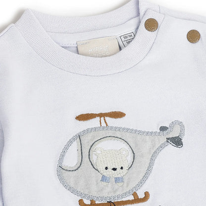 Boys White Graphic Printed T-shirt