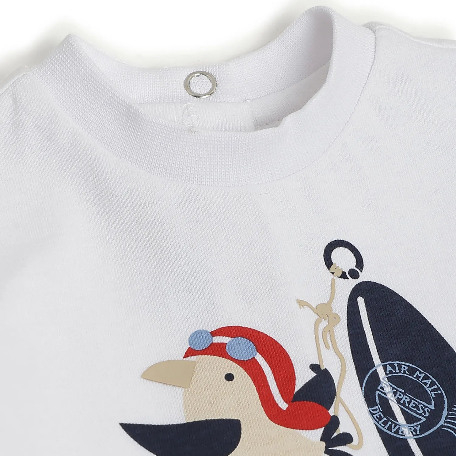 Boys White Graphic Printed T-shirt