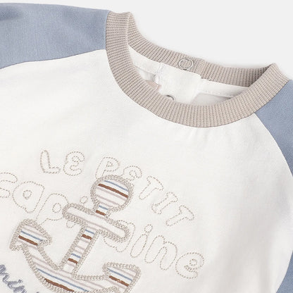 Boys White Graphic Printed T-shirt