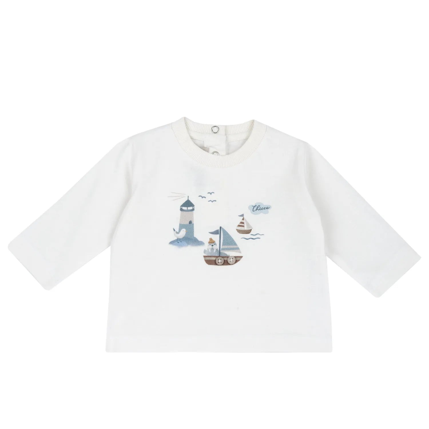 Boys White Graphic Printed T-shirt