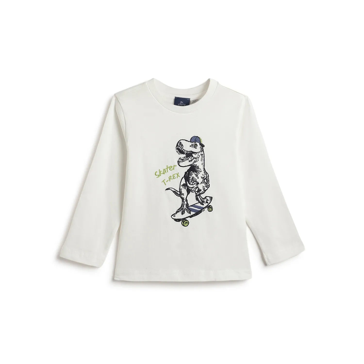 Boys White Graphic Printed T-shirt