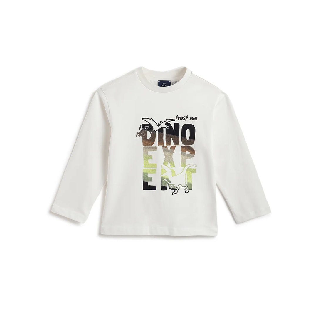 Boys White Graphic Printed T-shirt