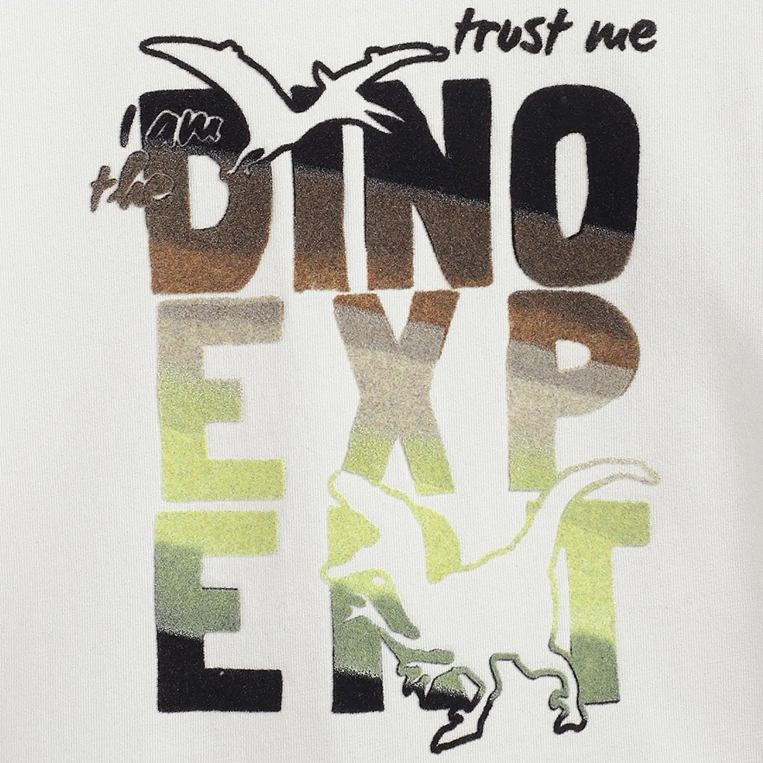 Boys White Graphic Printed T-shirt