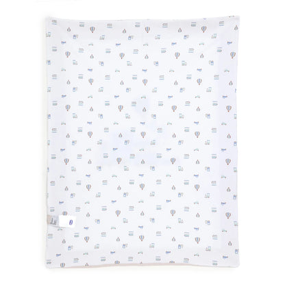Boys White Knitted Pram Blanket