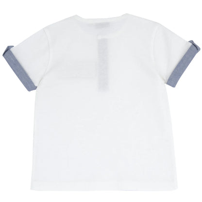 Boys White Knitted T-shirt