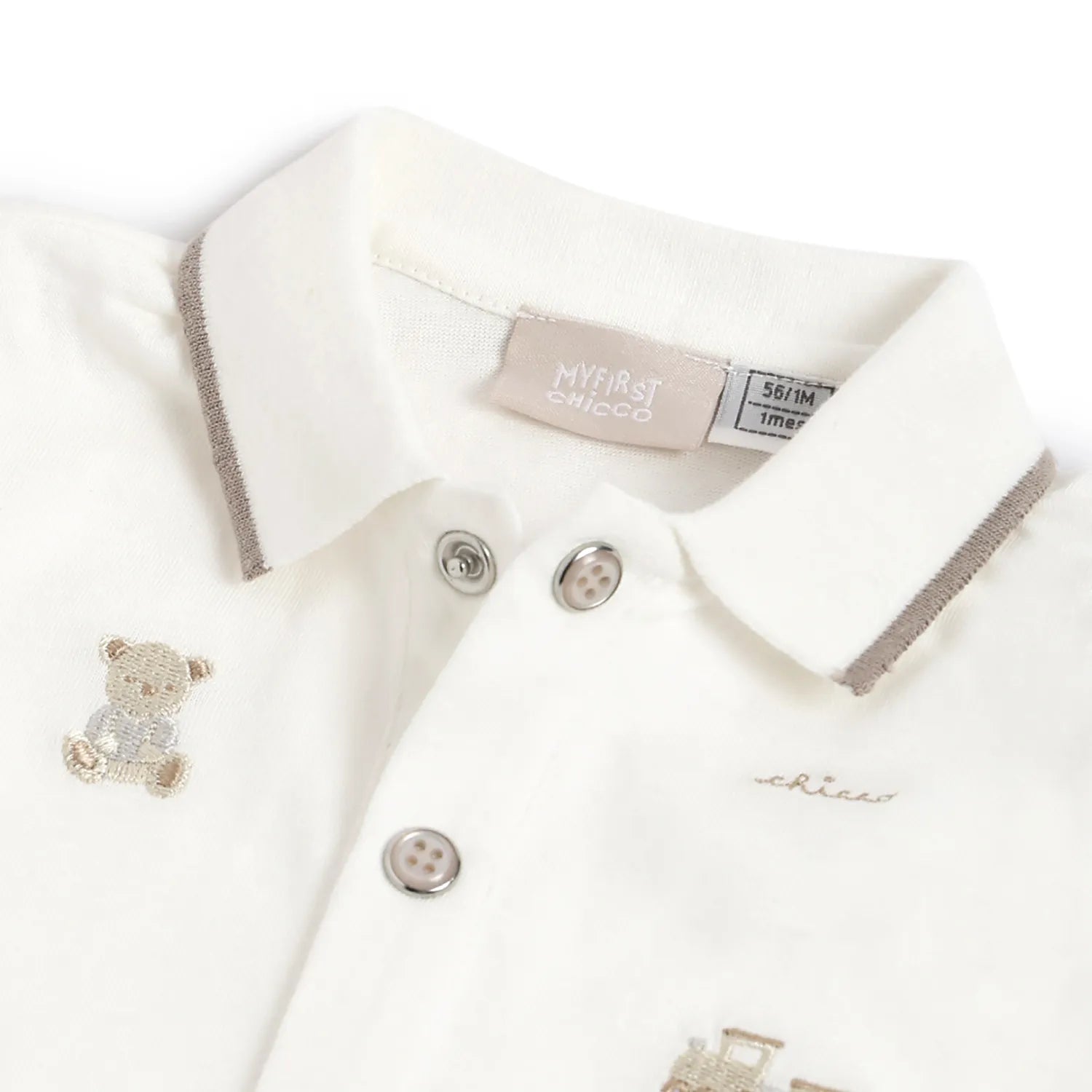 Boys White Printed Bodysuit T-shirt