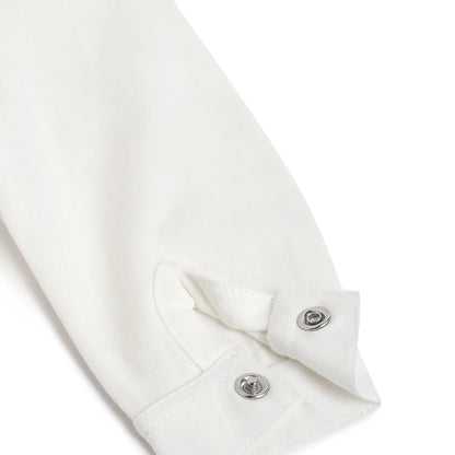 Boys White Printed Bodysuit T-shirt