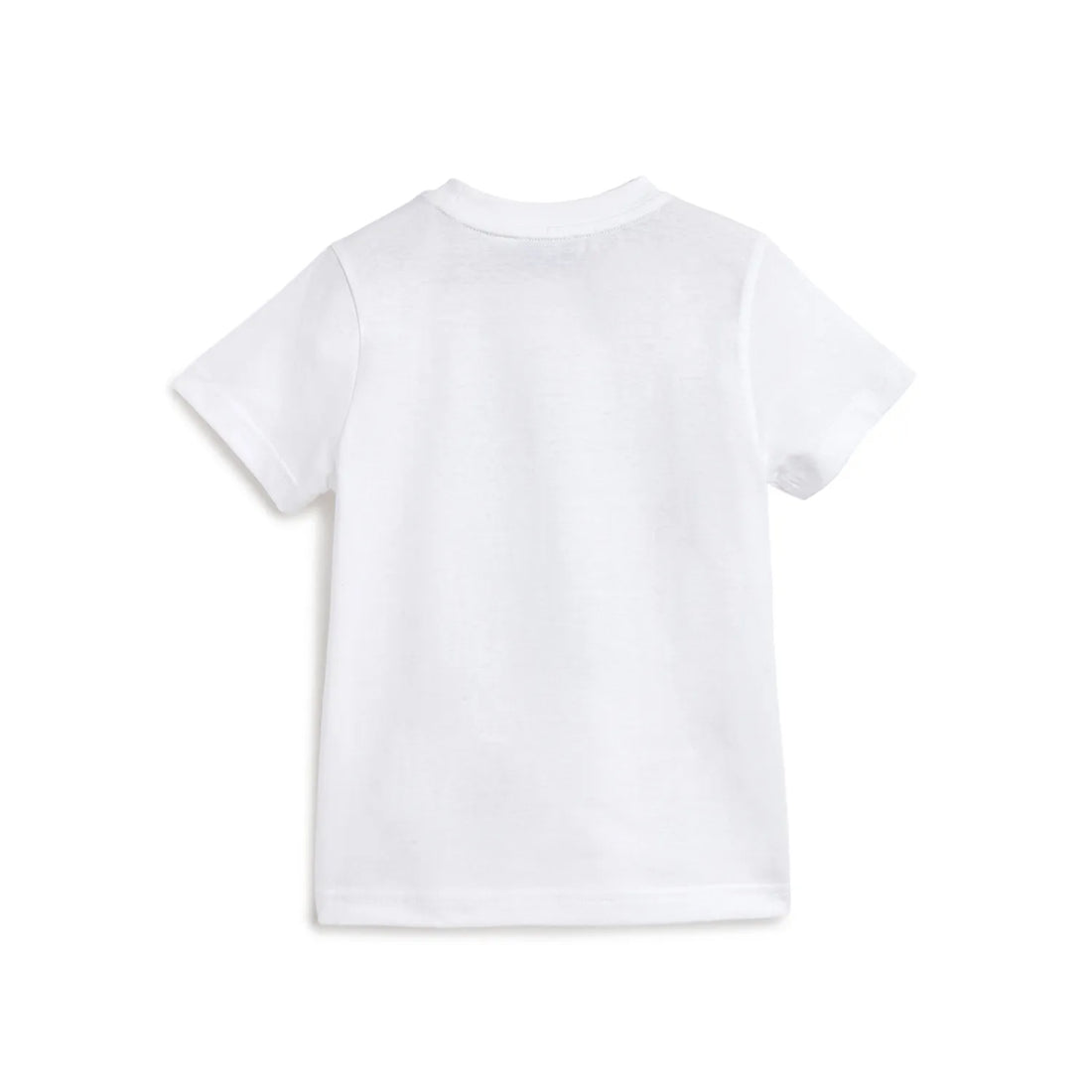 Boys White Printed Cotton T-shirt