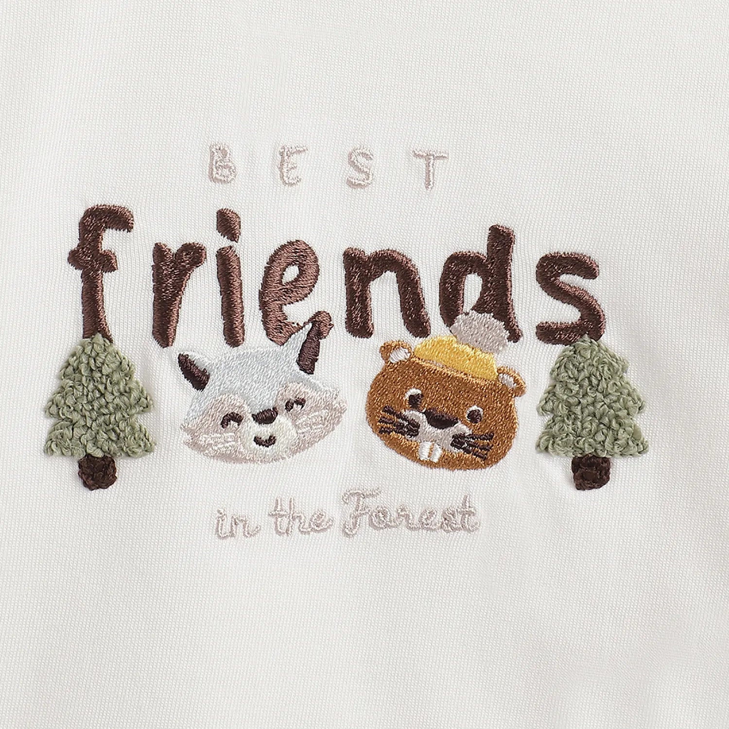 Boys White Printed Cotton T-shirt