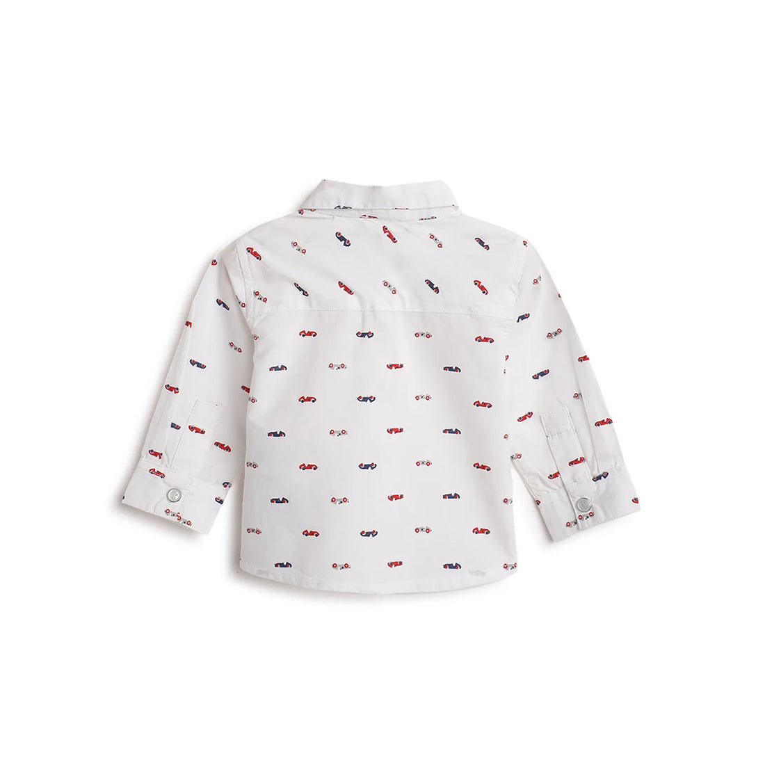 Boys White Printed Shirt