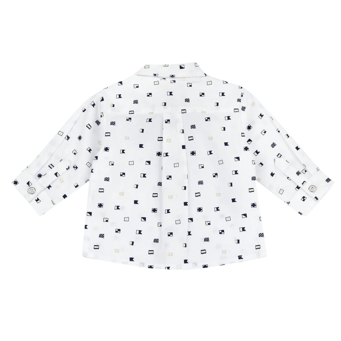 Boys White Printed Shirt