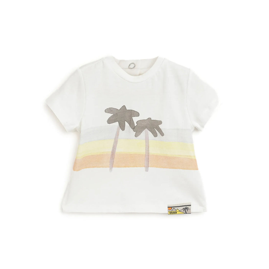 Boys White Printed T-shirt